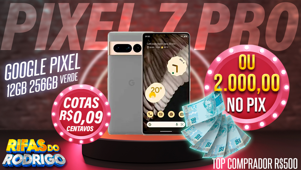 GOOGLE PIXEL 7 PRO 12GB 256GB VERDE OU R$2.000 NO PIX! TOP COMPRADOR LEVA R$500