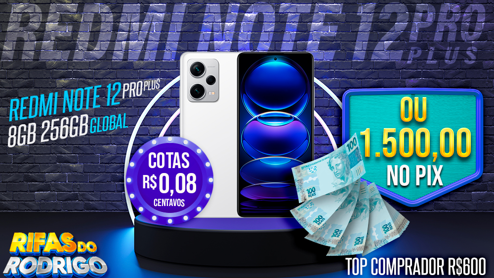 XIAOMI REDMI NOTE 12 PRO PLUS 8GB 256GB GLOBAL OU R$1.500 NO PIX! TOP COMPRADOR LEVA R$600 NO PIX!